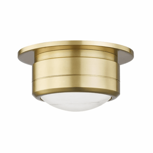 Hudson Valley Greenport Small 1-LT Flush Mount - Aged Brass - 8007-AGB