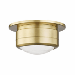 Hudson Valley Greenport Small 1-LT Flush Mount - Aged Brass - 8007-AGB
