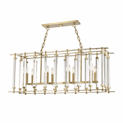 Hudson Valley Haddon 8-LT Island Light - Aged Brass - 2842-AGB