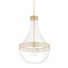 Hudson Valley Hagen 1 Light Pendant - Aged Brass - 1817-AGB