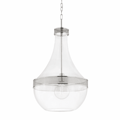 Hudson Valley Hagen 1 Light Pendant - Polished Nickel - 1817-PN
