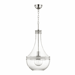 Hudson Valley Hagen 1-LT Large Pendant - Polished Nickel - 1814-PN