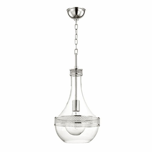 Hudson Valley Hagen 1-LT Small Pendant - Polished Nickel - 1810-PN