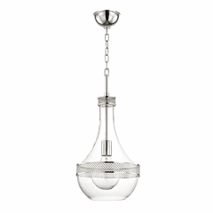 Hudson Valley Hagen 1-LT Small Pendant - Polished Nickel - 1810-PN
