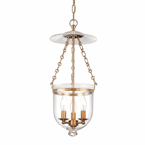 Hudson Valley Hampton 3-LT Pendant - Aged Brass - 252-AGB-C1
