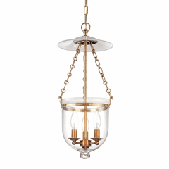 Hudson Valley Hampton 3-LT Pendant - Aged Brass - 252-AGB-C1