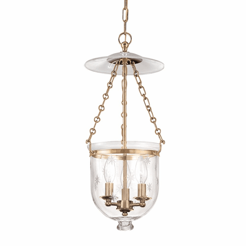 Hudson Valley Hampton 3-LT Pendant - Aged Brass - 252-AGB-C3