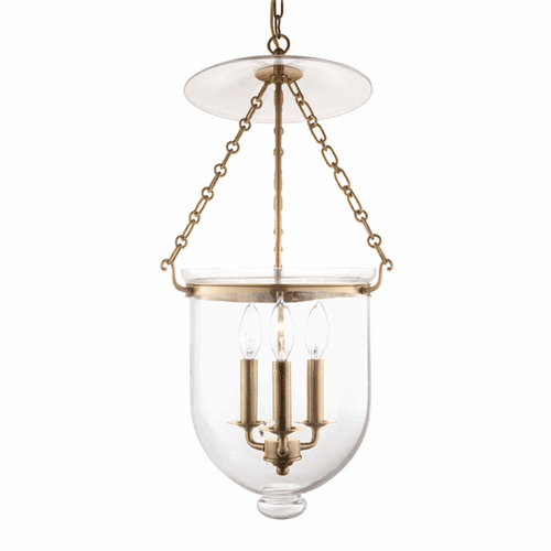 Hudson Valley Hampton 3-LT Pendant - Aged Brass - 254-AGB-C1