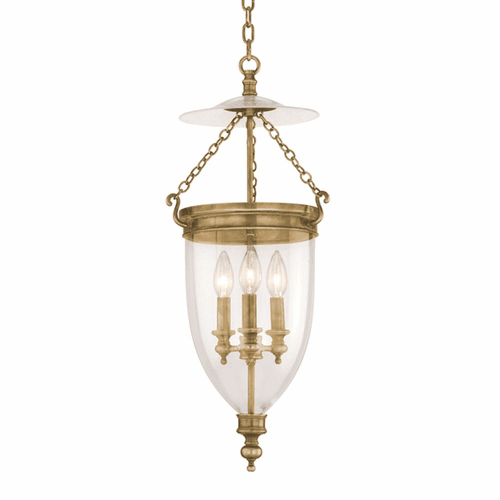 Hudson Valley Hanover 3-LT Pendant - Aged Brass - 142-AGB