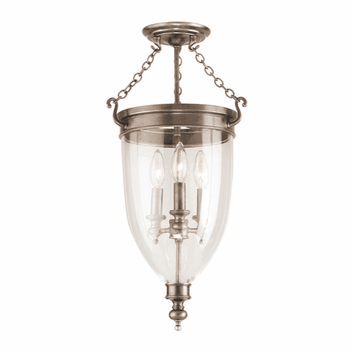 Hudson Valley Hanover 3-LT Semi Flush - Histroic Nickel - 141-HN