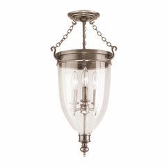 Hudson Valley Hanover 3-LT Semi Flush - Histroic Nickel - 141-HN Hudson Valley Hanover 3-LT Semi Flush - Histroic Nickel - 141-HN