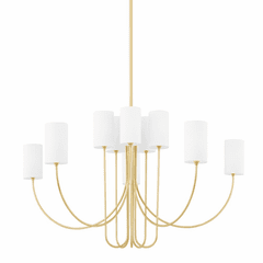 Hudson Valley Harlem 10 Light Chandelier - Aged Brass - 6848-AGB Hudson Valley Harlem 10 Light Chandelier - Aged Brass - 6848-AGB