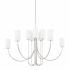 Hudson Valley Harlem 10 Light Chandelier - Polished Nickel - 6848-PN