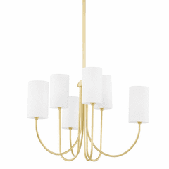 Hudson Valley Harlem 6 Light Chandelier - Aged Brass - 6828-AGB