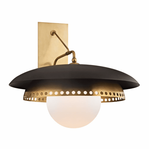 Hudson Valley Herkimer 1-LT Wall Sconce - Aged Brass - 3300-AGB