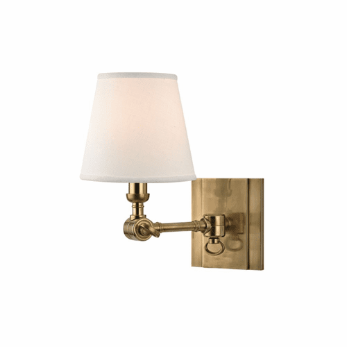 Hudson Valley Hillsdale 1-LT Wall Sconce - Aged Brass - 6231-AGB