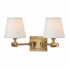 Hudson Valley Hillsdale 2-LT Wall Sconce - Aged Brass - 6232-AGB