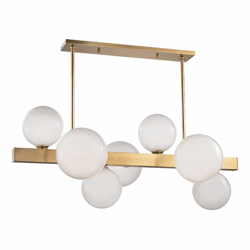 Hudson Valley Hinsdale 7-LT Island Light - Aged Brass - 8717-AGB