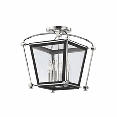 Hudson Valley Hollis 4-LT Semi Flush - Polished Nickel - 3610-PN
