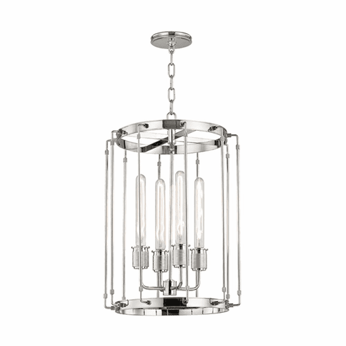 Hudson Valley Hyde Park 4-LT Pendant - Polished Nickel - 9716-PN
