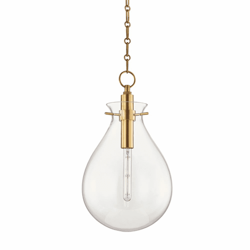 Hudson Valley Ivy 1-LT Medium Pendant - Aged Brass - BKO102-AGB