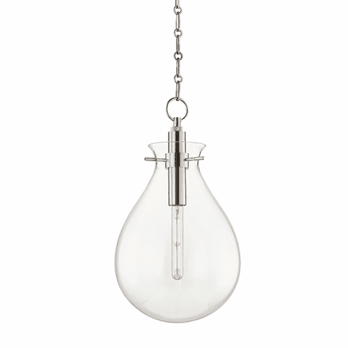 Hudson Valley Ivy 1-LT Medium Pendant - Polished Nickel - BKO102-PN