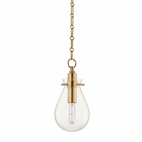 Hudson Valley Ivy 1-LT Small Pendant - Aged Brass - BKO101-AGB