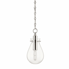 Hudson Valley Ivy 1-LT Small Pendant - Polished Nickel - BKO101-PN