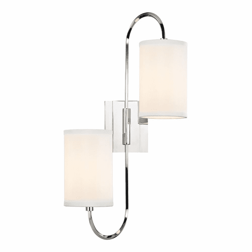 Hudson Valley Junius 2-LT Wall Sconce - Polished Nickel - 9100-PN