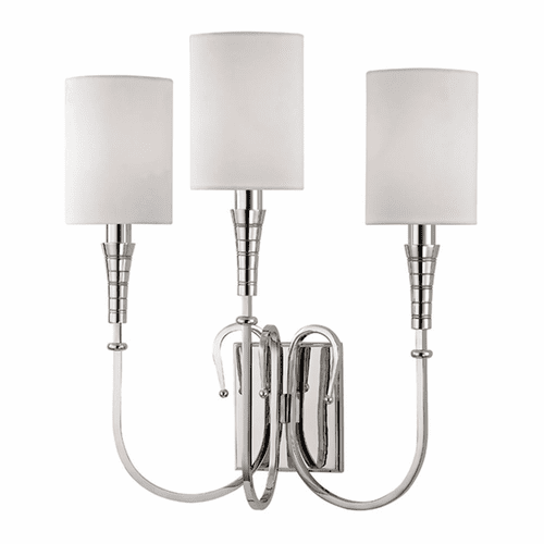 Hudson Valley Kensington 3-LT Wall Sconce - Polished Nickel - 4093-PN