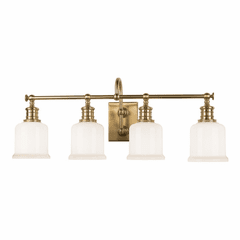 Hudson Valley Keswick 4-LT Bath Light Bracket - Aged Brass - 1974-AGB