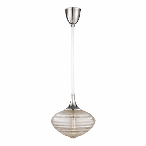 Hudson Valley Knox 1-LT Pendant w/ Brass Mesh - Polished Nickel - 1922-PN