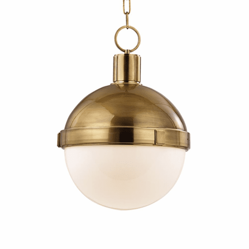 Hudson Valley Lambert 1-LT Pendant - Aged Brass - 612-AGB