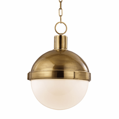 Hudson Valley Lambert 1-LT Pendant - Aged Brass - 615-AGB