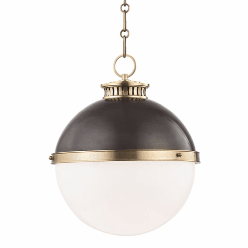 Hudson Valley Latham 1-LT Large Pendant - Aged/Distressed Bronze - 4025-ADB