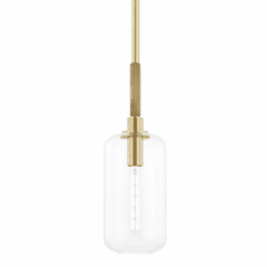 Hudson Valley Lenox Hill 1-LT Small Pendant - Aged Brass - 6908-AGB