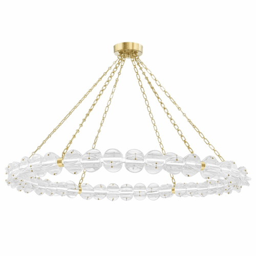 Hudson Valley Lindley Large LED Chandelier - Aged Brass - 1955-AGB