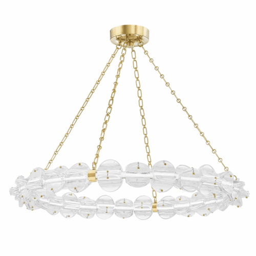 Hudson Valley Lindley Small LED Chandelier - Aged Brass - 1938-AGB