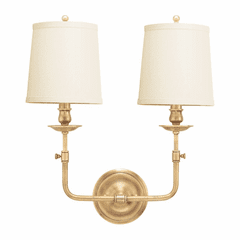 Hudson Valley Logan 2-LT Wall Sconce - Aged Brass - 172-AGB