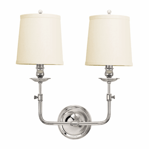 Hudson Valley Logan 2-LT Wall Sconce - Polished Nickel - 172-PN