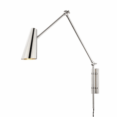 Hudson Valley Lorne 1-LT Wall Sconce W/ Plug - Polished Nickel - 4121-PN