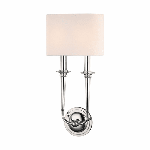 Hudson Valley Lourdes 2-LT Wall Sconce - Polished Nickel - 1232-PN