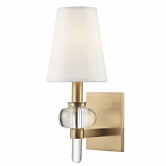 Hudson Valley Luna 1-LT Wall Sconce - Aged Brass - 1900-AGB