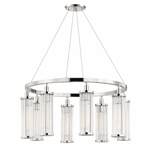 Hudson Valley Marley 8-LT Pendant - Polished Nickel - 9130-PN