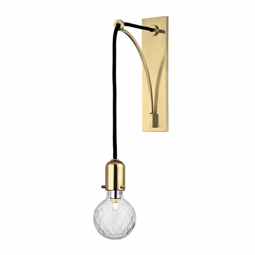 Hudson Valley Marlow 1-LT Wall Sconce - Aged Brass - 1101-AGB