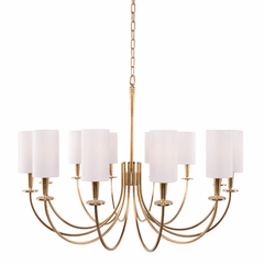 Hudson Valley Mason 12-LT Chandelier - Aged Brass - 8032-AGB