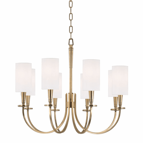Hudson Valley Mason 8-LT Chandelier - Aged Brass - 8028-AGB