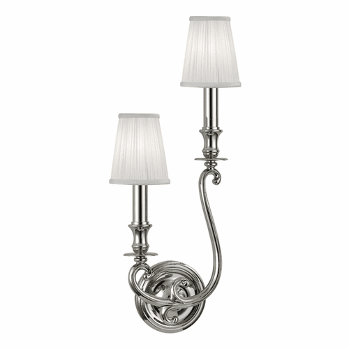 Hudson Valley Meade 2-LT Right Wall Sconce - Polished Nickel - 9442R-PN