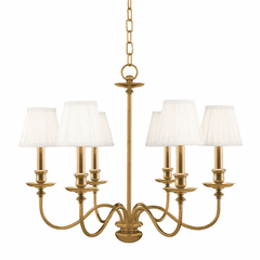Hudson Valley Menlo Park 6-LT Chandelier - Aged Brass - 4036-AGB