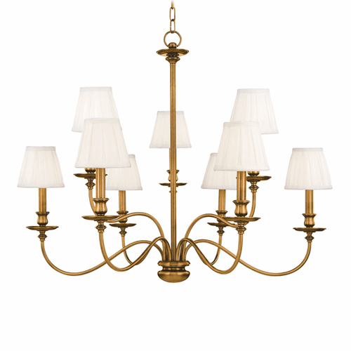 Hudson Valley Menlo Park 9-LT Chandelier - Aged Brass - 4039-AGB